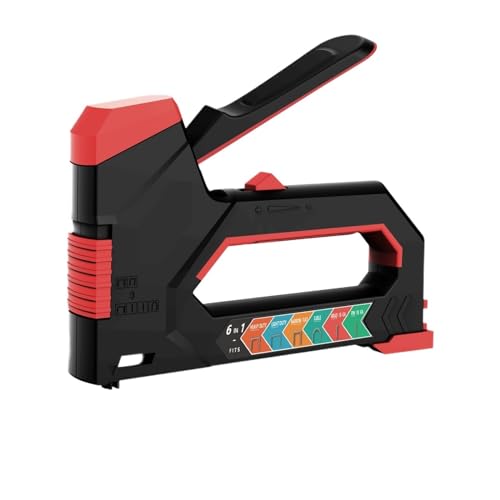 Nagelpistole, Tacker Heavy Duty 6 In 1 Manuelle Brad Nagel Pistole Mit 6000 Zählen Heftklammern For Polster Material Reparatur Zimmerei Hause DIY von RDVXI