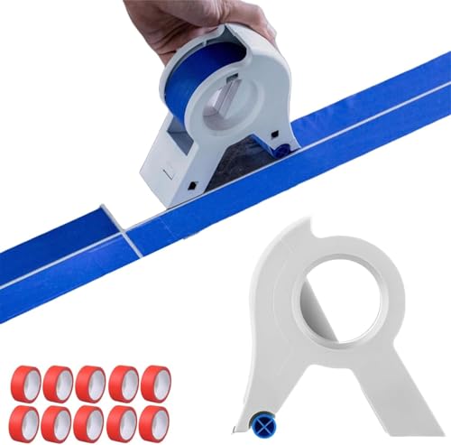Abroller für Malerband, Maskiermaschine, Maskiermaschine, sicherer Master-Klebebandspender mit 10 Rollen Klebeband zum Malen von RDWQDGJG