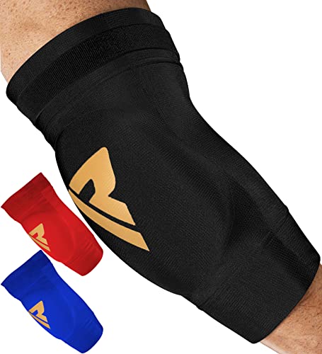 RDX Ellbogenbandagen Ellbogenschützer Unterstützung Stützbandage Ellenbogen Compression, Schwarz, M von RDX