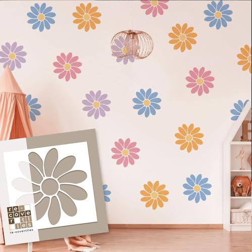 RE-COVERTILES - Schablonen zum Malen und Dekorieren | Flexibel, Waschbar und Wiederverwendbar | für Wände, Böden und Möbel | 20x20 cm von RE-COVERTILES
