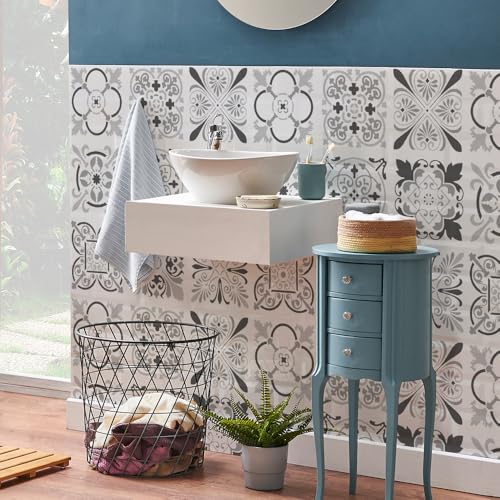 RE-COVERTILES - Schablonen zum Malen und Dekorieren | Flexibel, Waschbar und Wiederverwendbar | für Wände, Böden und Möbel | Set mit 9 Stück 15x15 cm von RE-COVERTILES
