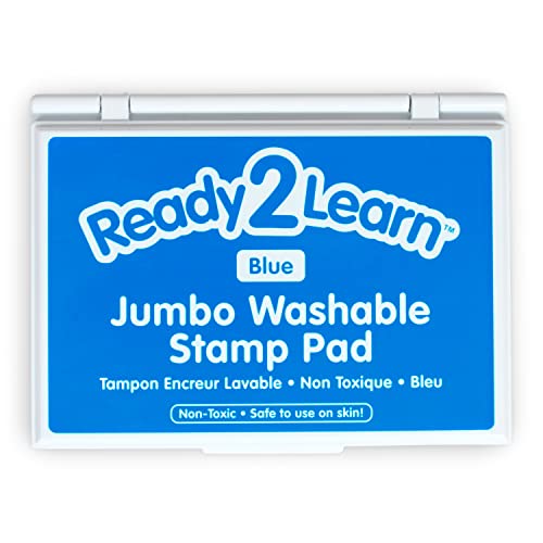 READY 2 LEARN Jumbo Washable Stamp Pad - Blue - 6.2"L x 4.1"W - Non-Toxic - Fade Resistant - Ideal Size for Baby Handprints and Footprints von READY 2 LEARN