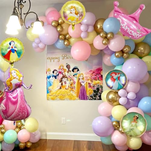 Prinzessin Ballons Bogen Girlande Kit 110pcs Prinzessin Geburtstag Party Dekorationen mit Prinzessin Folie Ballons für Mädchen Geburtstag Party Supplies… Prinzessin Ballons Bogen Girlande Kit 110pcs Prinzessin Geburtstag Party Dekorationen mit Prinzessin Folie Ballons für Mädchen Geburtstag Party Supplies… von REAGAR