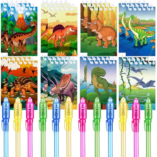 REAGAR 24 teilige Dinosaurier Party Geschenke, 12 UV unsichtbare Tinte Stift und 12 Dinosaurier Notizbuch, Dinosaurier Geburtstagsgeschenke für Kinder REAGAR 24 teilige Dinosaurier Party Geschenke, 12 UV unsichtbare Tinte Stift und 12 Dinosaurier Notizbuch, Dinosaurier Geburtstagsgeschenke für Kinder von REAGAR