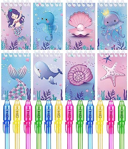 REAGAR 24-teilige Meerjungfrau Party Geschenke, 12 UV unsichtbar und 12 Meerjungfrau Notizbuch, Meerjungfrau Geburtstag Geschenke für Kinder REAGAR 24-teilige Meerjungfrau Party Geschenke, 12 UV unsichtbar und 12 Meerjungfrau Notizbuch, Meerjungfrau Geburtstag Geschenke für Kinder von REAGAR