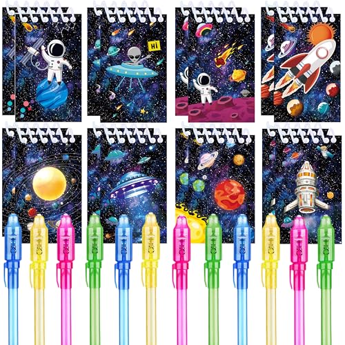 REAGAR Weltraum Party Geschenke, 12 UV unsichtbare Tinte Stift und 12 Weltraum Notizbuch, Weltraum Geburtstagsgeschenke für Kinder REAGAR Weltraum Party Geschenke, 12 UV unsichtbare Tinte Stift und 12 Weltraum Notizbuch, Weltraum Geburtstagsgeschenke für Kinder von REAGAR