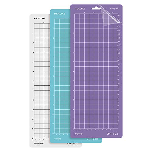 REALIKE Schneidematte für Cricut Joy Schneideschreibmaschine 11,4 cm x 30,5 cm (4,5 Zoll x 12 Zoll) Ersatz-Klebematte Ersatzkleber Klebrige Schneidematten 3 Matten von REALIKE