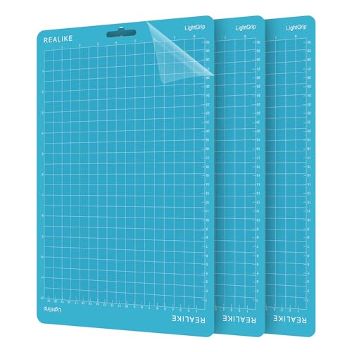 REALIKE Schneidematte für Cricut Joy Xtra Schneidemaschine 8.5"X12"inch 21.6 cm x 30.5 cm Light Grip Matte Blau Klebende Klebende Schneidematten von REALIKE