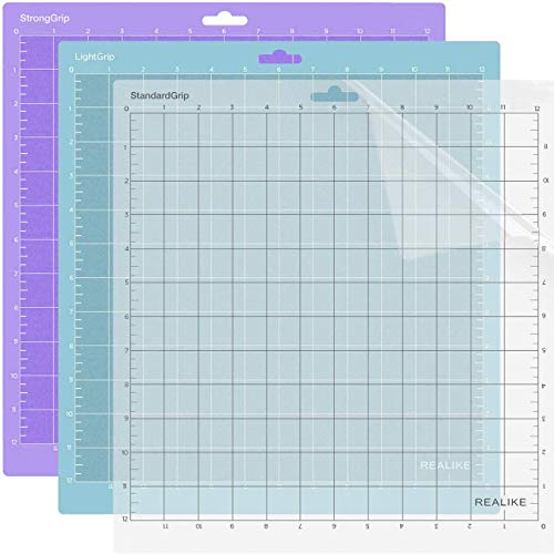 REALIKE Schneidematte für Explore One/Air/Air2/Maker,12x12 Zoll 3er-Pack Klebstoff klebrig Schneidematte mit Standardgriff Leichte Grip Starkergriff-Schnittmatte REALIKE Schneidematte für Explore One/Air/Air2/Maker,12x12 Zoll 3er-Pack Klebstoff klebrig Schneidematte mit Standardgriff Leichte Grip Starkergriff-Schnittmatte von REALIKE