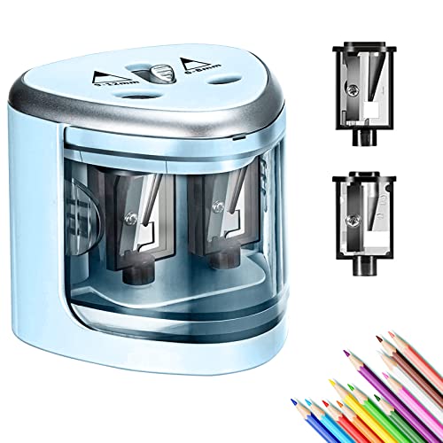 REAQUE Elektrischer Anspitzer, Elektrischer Spitzer für Kinder Doppelloch für 6-8mm und 9-12mm, Elektrische Bleistiftspitzer für Schulen, Haushalte, Büros und Klassenzimmer, Kinderfreundlicher REAQUE Elektrischer Anspitzer, Elektrischer Spitzer für Kinder Doppelloch für 6-8mm und 9-12mm, Elektrische Bleistiftspitzer für Schulen, Haushalte, Büros und Klassenzimmer, Kinderfreundlicher von REAQUE