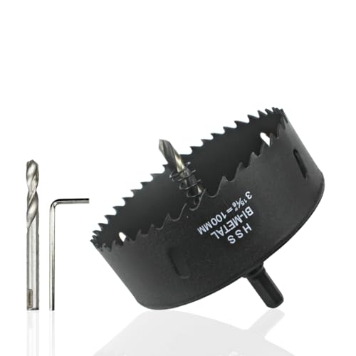 Bi-Metall Lochsäge 100mm von REAWI - Für Holz, Metall, Kunststoff, Trockenbau & weiche Metalle, inkl. Pilotbohrer - Ideal für Heimwerker von REAWI
