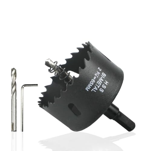 Bi-Metall Lochsäge 65mm von REAWI - Für Holz, Metall, Kunststoff, Trockenbau & weiche Metalle, inkl. Pilotbohrer - Ideal für Heimwerker Bi-Metall Lochsäge 65mm von REAWI - Für Holz, Metall, Kunststoff, Trockenbau & weiche Metalle, inkl. Pilotbohrer - Ideal für Heimwerker von REAWI