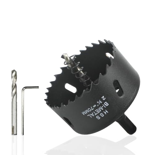 Bi-Metall Lochsäge 70mm von REAWI - Für Holz, Metall, Kunststoff, Trockenbau & weiche Metalle, inkl. Pilotbohrer - Ideal für Heimwerker Bi-Metall Lochsäge 70mm von REAWI - Für Holz, Metall, Kunststoff, Trockenbau & weiche Metalle, inkl. Pilotbohrer - Ideal für Heimwerker von REAWI