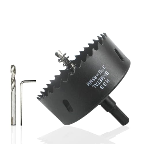 Bi-Metall Lochsäge 85mm von REAWI - Für Holz, Metall, Kunststoff, Trockenbau & weiche Metalle, inkl. Pilotbohrer - Ideal für Heimwerker von REAWI