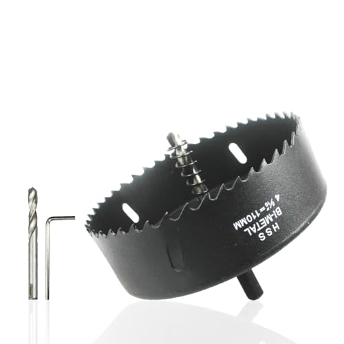 Lochsägen 110mm, REAWI HSS Bi-Metall Lochsägen, Und Schnelles Schneiden Von Holzplatten Kunststoffe Gipsplatten Und Weiche Metalle Lochsägensatz, Mit Dreiecksschaft-Adapter Lochsägen 110mm, REAWI HSS Bi-Metall Lochsägen, Und Schnelles Schneiden Von Holzplatten Kunststoffe Gipsplatten Und Weiche Metalle Lochsägensatz, Mit Dreiecksschaft-Adapter von REAWI