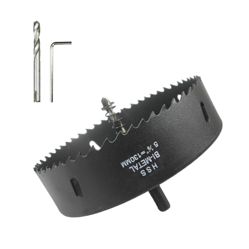 Lochsägen 130mm, REAWI HSS Bi-Metall Lochsägen, Und Schnelles Schneiden Von Holzplatten Kunststoffe Gipsplatten Und Weiche Metalle Lochsägensatz, Mit Dreiecksschaft-Adapter Lochsägen 130mm, REAWI HSS Bi-Metall Lochsägen, Und Schnelles Schneiden Von Holzplatten Kunststoffe Gipsplatten Und Weiche Metalle Lochsägensatz, Mit Dreiecksschaft-Adapter von REAWI