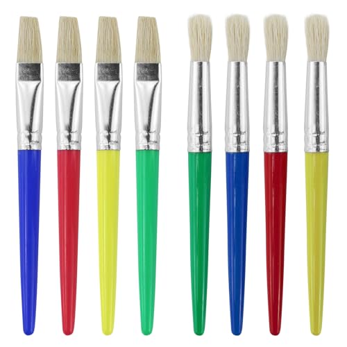 8 Stück Malen Pinsel für Kinder, Kinder Pinsel Malpinsel, Malpinsel für Kleinkinder, Runde Vorschul für Studenten, Anfänger 8 Stück Malen Pinsel für Kinder, Kinder Pinsel Malpinsel, Malpinsel für Kleinkinder, Runde Vorschul für Studenten, Anfänger von REBECASKYENS
