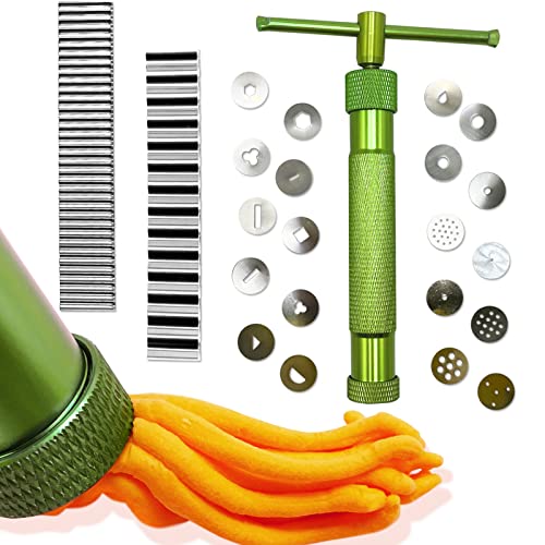 REBECASKYENS Fondant Presse mit 20 Formen Zuckerpaste Extruder mit Zuckerfertigkeit Tortendeko Werkzeug,3 Edelstahl Ton Cutter Klinge Tissue Cutters Klingen DIY Polymer Clay Schneidwerkzeuge REBECASKYENS Fondant Presse mit 20 Formen Zuckerpaste Extruder mit Zuckerfertigkeit Tortendeko Werkzeug,3 Edelstahl Ton Cutter Klinge Tissue Cutters Klingen DIY Polymer Clay Schneidwerkzeuge von REBECASKYENS