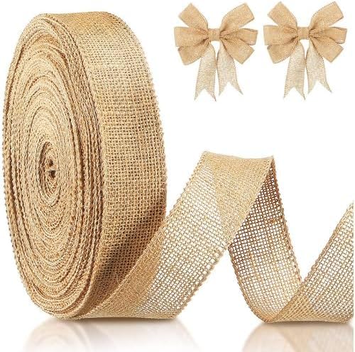 1 Stück (12 m) große Rolle Juteband aus Jute, Vintage, dekorativ, Geschenk für Basteln, Verpackung, Handwerk, Geschenk, Hochzeit, Weihnachten, Esstisch, Dekoration von Bo von REBECCAGIBSON