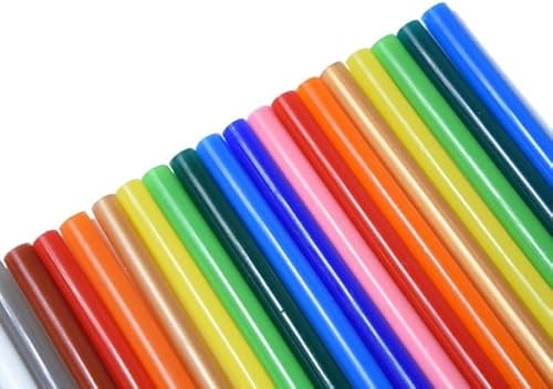 88 Stück Heißklebestifte 7x100mm Bunt für 7mm Heißklebepistole klebesticks,hot glue sticks- 16 Farben von REBECCAGIBSON