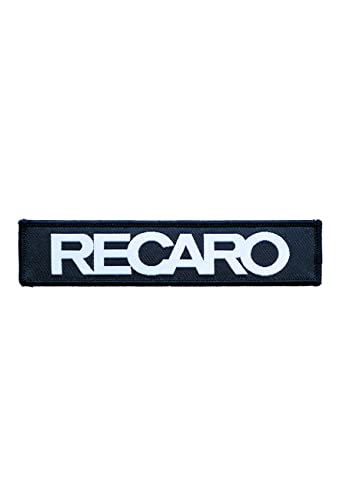 RECARO Patch Originals | 2er Set | 110 x 25mm |Zum Aufnähen oder Aufbügeln | Hochwertiges Patches Set zur individuellen Gestaltung (Black) von RECARO