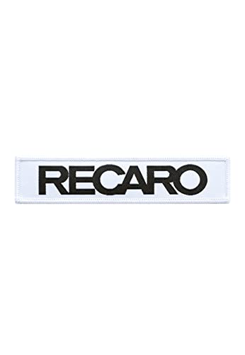 RECARO Patch Originals | 2er Set | 110 x 25mm |Zum Aufnähen oder Aufbügeln | Hochwertiges Patches Set zur individuellen Gestaltung (White) von RECARO