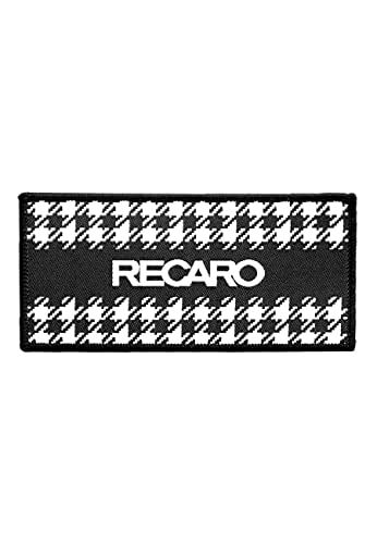 RECARO Patch Pepita | 2er Set | 100 x 50mm | Zum Aufnähen oder Aufbügeln | Hochwertiges Patches Set zur individuellen Gestaltung von RECARO