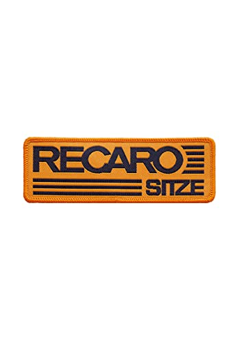 RECARO Patch RECARO Sitze | 2er Set | 100 x 35mm | Zum Aufnähen oder Aufbügeln | Hochwertiges Patches Set zur individuellen Gestaltung von RECARO