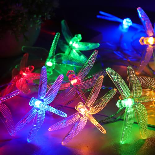 RECUTMS Libellen-Lichterkette, 3 m, 20 LEDs, batteriebetrieben, Hängeleuchte für drinnen und draußen, Haus, Garten, Schlafzimmer, Zaun, Camping, Terrasse, Sommer, Geburtstag, Party, Hochzeit, RECUTMS Libellen-Lichterkette, 3 m, 20 LEDs, batteriebetrieben, Hängeleuchte für drinnen und draußen, Haus, Garten, Schlafzimmer, Zaun, Camping, Terrasse, Sommer, Geburtstag, Party, Hochzeit, von RECUTMS