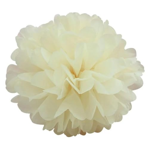 5 Stück 10 cm Pompons aus Seidenpapier, Pompons, Blumenkugeln für Hochzeit, Raumdekoration, Partyzubehör, DIY, weiße hängende Papierblumen, Beige, 10 cm 5 Stück 10 cm Pompons aus Seidenpapier, Pompons, Blumenkugeln für Hochzeit, Raumdekoration, Partyzubehör, DIY, weiße hängende Papierblumen, Beige, 10 cm von REDAEL
