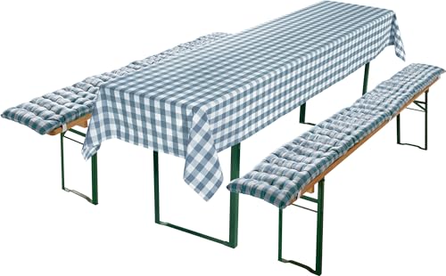 REDBEST Auflagen und Tischdecke Nashville 3-TLG. blau Größe 110x260 cm REDBEST Auflagen und Tischdecke Nashville 3-TLG. blau Größe 110x260 cm von REDBEST