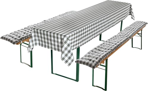 REDBEST Auflagen und Tischdecke Nashville 3-TLG. grau Größe 110x260 cm REDBEST Auflagen und Tischdecke Nashville 3-TLG. grau Größe 110x260 cm von REDBEST