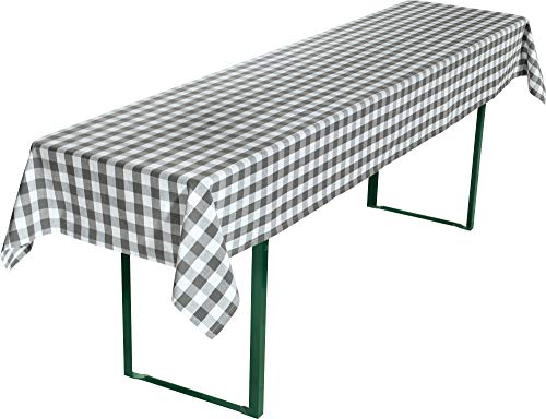 REDBEST Bierbanktischdecke, Biertisch-Auflage, Tischdecke Bierzeltgarnitur karo grau Größe 90x260 cm - strapazierstark und langlebig, mit schmalem Kuvertsaum REDBEST Bierbanktischdecke, Biertisch-Auflage, Tischdecke Bierzeltgarnitur karo grau Größe 90x260 cm - strapazierstark und langlebig, mit schmalem Kuvertsaum von REDBEST