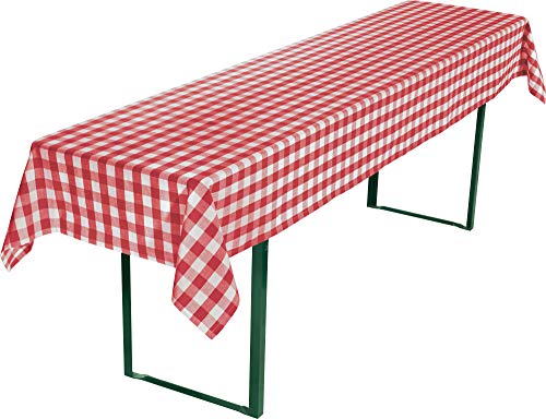 REDBEST Bierbanktischdecke, Biertisch-Auflage, Tischdecke Bierzeltgarnitur karo rot Größe 110x260 cm - strapazierstark und langlebig, mit schmalem Kuvertsaum REDBEST Bierbanktischdecke, Biertisch-Auflage, Tischdecke Bierzeltgarnitur karo rot Größe 110x260 cm - strapazierstark und langlebig, mit schmalem Kuvertsaum von REDBEST