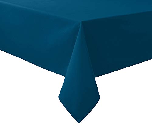 REDBEST Tischdecke, Tischwäsche Uni Seattle, 100% Baumwolle - Robustes, glattes Gewebe, dunkelblau Größe 150x300 cm (weitere Farben, Größen) von REDBEST