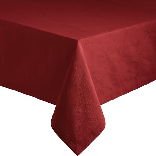 REDBEST Tischdecke Snowflake bügelleicht rot Größe 140x300 cm REDBEST Tischdecke Snowflake bügelleicht rot Größe 140x300 cm von REDBEST