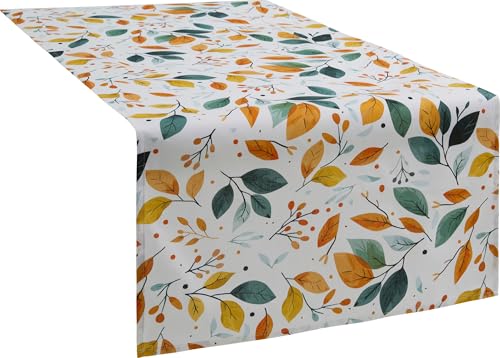 REDBEST Tischwäsche, Tischläufer Blätter bunt Größe 40x170 cm - pflegeleicht, langlebig und hohe Strapazierfähigkeit REDBEST Tischwäsche, Tischläufer Blätter bunt Größe 40x170 cm - pflegeleicht, langlebig und hohe Strapazierfähigkeit von REDBEST
