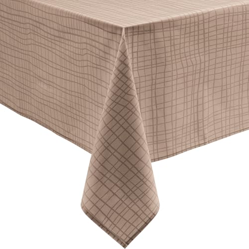 REDBEST abwaschbare Tischdecke Pasadena Cappuccino Größe 140x200 cm, Tischläufer, Karo, pflegeleicht REDBEST abwaschbare Tischdecke Pasadena Cappuccino Größe 140x200 cm, Tischläufer, Karo, pflegeleicht von REDBEST