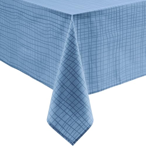 REDBEST abwaschbare Tischdecke Pasadena blau Größe 130x170 cm, Tischläufer, Karo, pflegeleicht von REDBEST