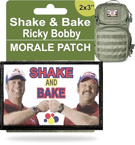Shake and Bake Ricky Bobby Talladega Nights Morale Patch -Made in The USA- Funny Tactical Patches Perfect for You Backpack, Rucksack, operater Cap, molle Patch Area, Plate Carrier. Shake and Bake Ricky Bobby Talladega Nights Morale Patch -Made in The USA- Funny Tactical Patches Perfect for You Backpack, Rucksack, operater Cap, molle Patch Area, Plate Carrier. von REDHEADED T-Shirts
