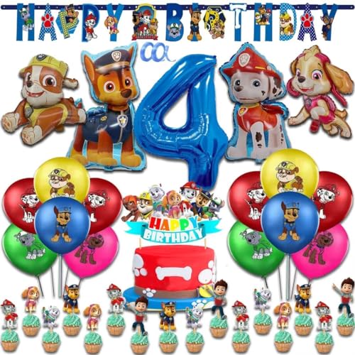 Redo hundegeburtstag partydeko happy birthday banner girlande hängend swirl deko hund heliumballon digitaler folienballon jungen mädchen baby kinder ab 4 jahren von REDO
