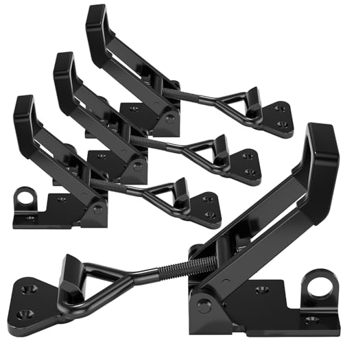 4er Pack robuste Knebelklemmen, 4003 Stil, 598.7 kg Kapazität, Zugverschluss-Klemmen, schwarz, Kofferraumvorrichtung, Metallknebelverriegelungs-Set von REDOVANT