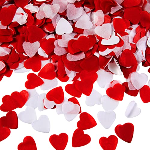6000 Stück Weiß Rot Herz Seidenpapier Konfetti Valentinstag Romantische Tischdeko Hochzeitstag von REDSTAR