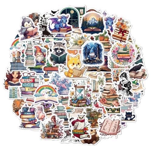 100 Stück Buchaufkleber, motivierende Leseaufkleber, wasserfeste ästhetische Aufkleber, Vinyl-Leseaufkleber für Bücher, Scrapbooks, Wasserflaschen, Laptops, Gepäck 100 Stück Buchaufkleber, motivierende Leseaufkleber, wasserfeste ästhetische Aufkleber, Vinyl-Leseaufkleber für Bücher, Scrapbooks, Wasserflaschen, Laptops, Gepäck von REEKNOKOL