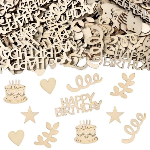 100 Stück Geburtstags-Tischdekorationen, Holz-Tischkonfetti, Geburtstagskonfetti, Geburtstags-Tischkonfetti für Geburtstagsparty, Grußkarten, Dekorationen, Geschenke 100 Stück Geburtstags-Tischdekorationen, Holz-Tischkonfetti, Geburtstagskonfetti, Geburtstags-Tischkonfetti für Geburtstagsparty, Grußkarten, Dekorationen, Geschenke von REEKNOKOL