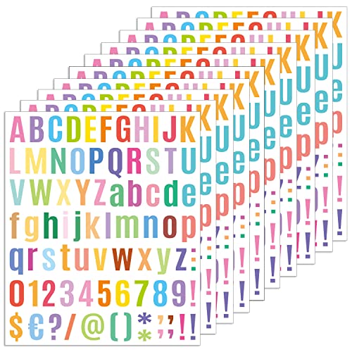 10 Bögen Buchstaben-Sticker Alphabet-Sticker, Alphabet-Zahlen-Sticker Bunte Buchstaben- und Zahlen-Sticker Selbstklebende Buchstaben-Sticker für Kinder, Deko-Kunst, DIY-Handwerk & mehr 10 Bögen Buchstaben-Sticker Alphabet-Sticker, Alphabet-Zahlen-Sticker Bunte Buchstaben- und Zahlen-Sticker Selbstklebende Buchstaben-Sticker für Kinder, Deko-Kunst, DIY-Handwerk & mehr von REEKNOKOL