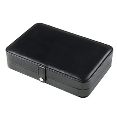 Schmuckkästchen Schmuckbox Schmuckschatulle Weiches Leder Schmuck Ring Display Aufbewahrungskoffer Schmuck Organizer Boxen Für Frauen Schmuckkasten Schmuckaufbewahrung Schmuckkoffer (Color : Black, von REEKOS