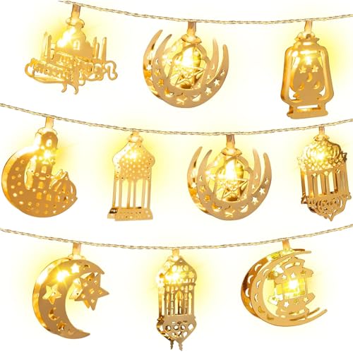 REGAPOG Ramadan Deko Lichterkette, 1.65M 10 LED Lichterkette Einstellbar Lichter| Ramadan Dekoration für Außen Innen Haus Garten REGAPOG Ramadan Deko Lichterkette, 1.65M 10 LED Lichterkette Einstellbar Lichter| Ramadan Dekoration für Außen Innen Haus Garten von REGAPOG