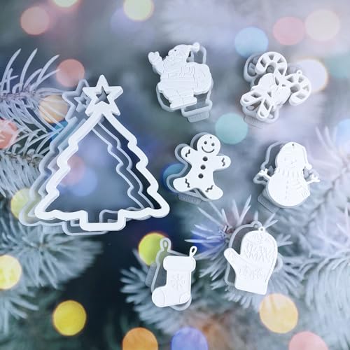Silikon Gießform Anhänger, Silikonformen Weihnachten Gießformen, Weihnachten Silikonform, Seifenform Epoxidharz Für Sojawachs Kerzen, Seife, Gips, DIY Weihnachten Handwerk (B 6Typen) von REGAPOG