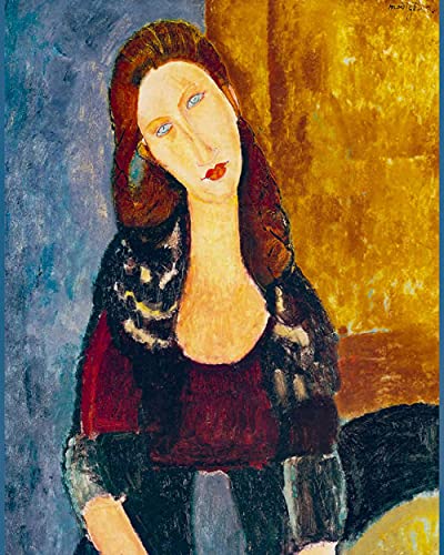 Malen Nach Zahlen Diy Handgemalt öLgemäLde Kits Mit Pinsel Acrylfarbe Malen Nach Zahlen Leinwand Erwachsene Dekorationen Geschenke Amedeo Modigliani Porträt von Modigliani Jeanne 40x50cm Ohne Rahmen von REGSDFQ